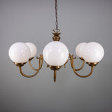 Carnew 6 Arm Chandelier - Antique Brass