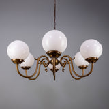 Carnew 6 Arm Chandelier - Antique Brass
