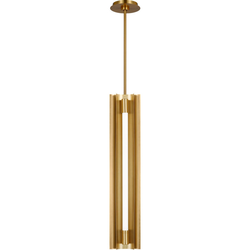 Carson Narrow Pendant — 5 3/8", Burnished Brass