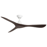 Carve Fan 60 Inch Matte White Dark Walnut By Modern Forms 