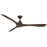 Carve Fan 72 Inch Bronze Dark Walnut By Modern Forms - Front View