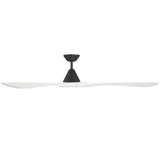 Carve Fan 72 Inch Matte Black Matte White By Modern Forms - Side View
