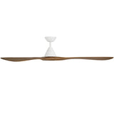 Carve Fan 72 Inch Matte White Distressed Koa By Modern Forms - Side View1