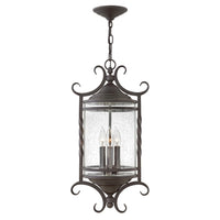 Casa Large Hanging Lantern - Olde Black - by Hinkley