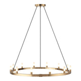 Cascadian Chandelier 12-Light Aged Gold Brass