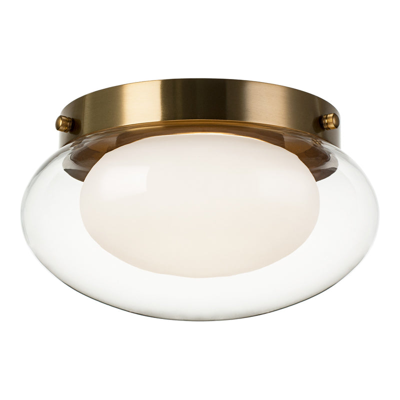 Caspian Flush Mount 11 Inch Aged Gold Brass