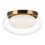 Caspian Flush Mount 15 Inch Aged Gold Brass