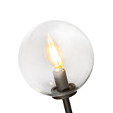 Cassia Wall Lamp Matte Black Clear Glass 1 Light By Alora Detailed View