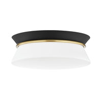 Cath Flush Mount - Aged Brass