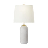 Cato Table Lamp — 15", White Linen, Natural White