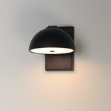 Cauldron LED Outdoor Wall Light Medium Black By ET2 With Light