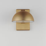 Cauldron LED Outdoor Wall Light Medium Gold By ET2 Front View