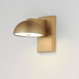 Cauldron LED Outdoor Wall Light Small Gold By ET2 Side View
