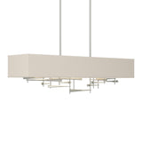 Cavaletti Linear Suspension in Sterling, Flax Shade by Hubbardton Forge