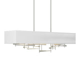 Cavaletti Linear Suspension in Sterling, Natural Anna Shade by Hubbardton Forge