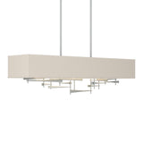 Cavaletti Linear Suspension in Vintage Platinum, Flax Shade by Hubbardton Forge