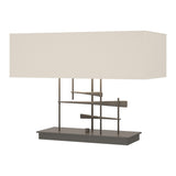 Cavaletti Table Lamp - Flax Dark Smoke-Hubbardton Forge