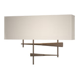 Cavaletti Wall Sconce in Bronze, Flax Shade by Hubbardton Forge