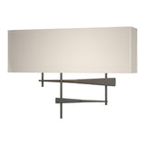 Cavaletti Wall Sconce in Natural Iron, Flax Shade by Hubbardton Forge
