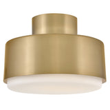 Cedric Small Semi-Flush Mount - Lacquered Brass - by Hinkley