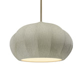 Oval Fluted Ceramic Pendant