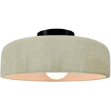 Celadon Green Crackle Matte Black Ceramic Small Spire Semi-Flush by Justice Design
