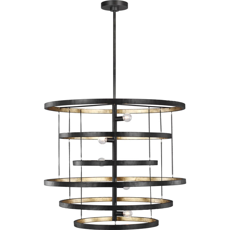 Celeste Chandelier — Large, Aged Iron