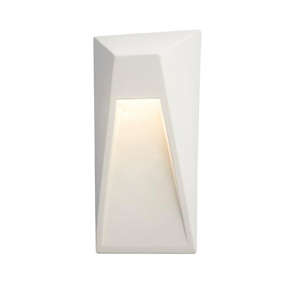 Ceramic ADA Vertice LED Outdoor Wall Sconce Bisque By Justice