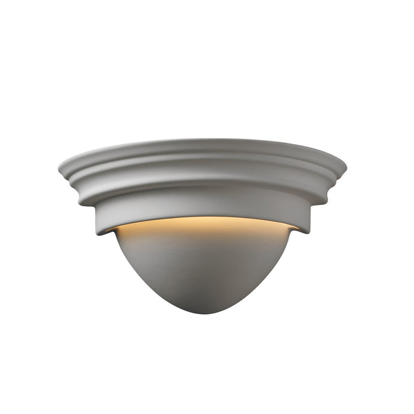 Ceramic Classic Half Round Wall Sconce Bisque By Justice