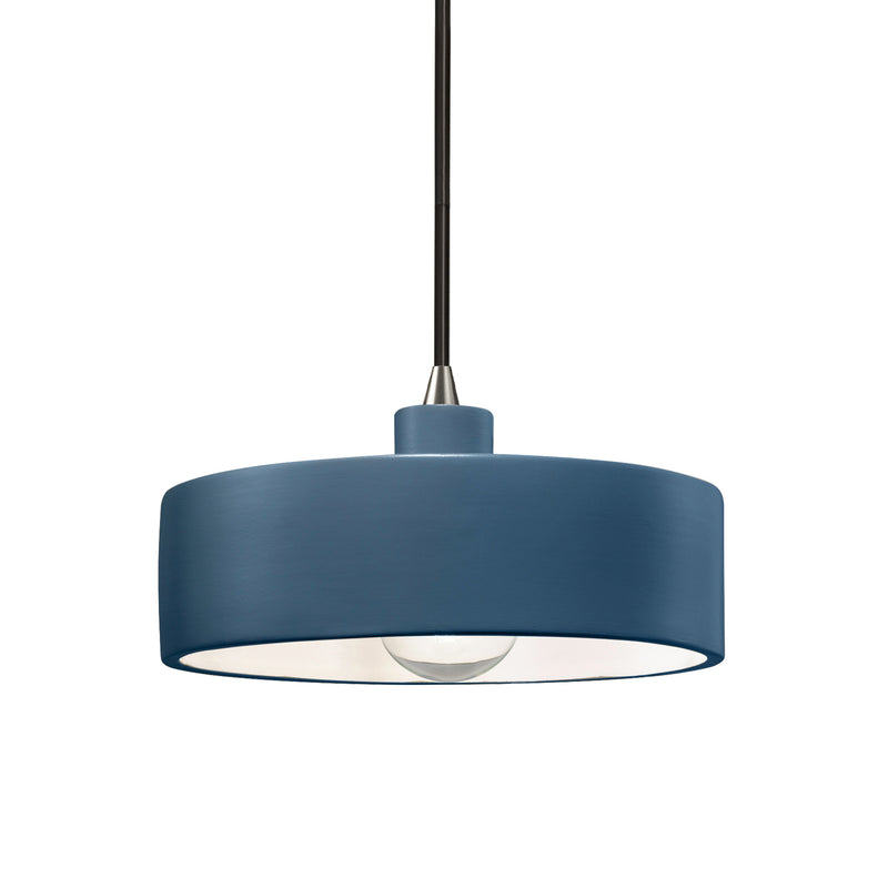 Ceramic Dish Pendant Midnight Sky Brushed Nickel By Justice