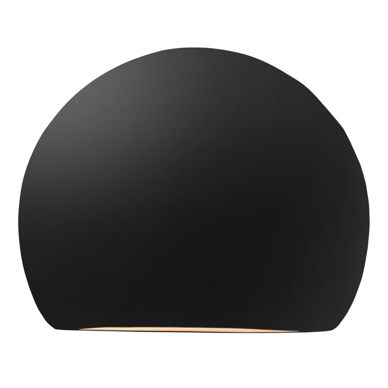 Ceramic Globe ADA Wall Sconce Carbon Matte Black By Justice Design