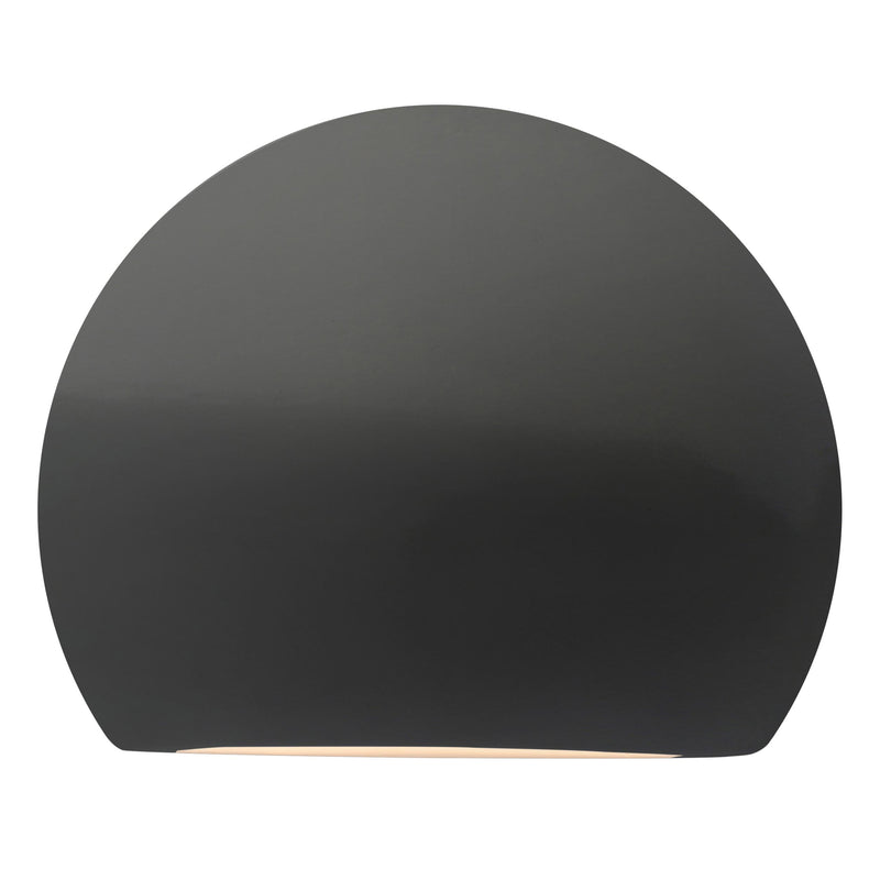 Ceramic Globe ADA Wall Sconce Gloss Gray By Justice Design
