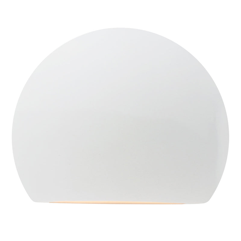 Ceramic Globe ADA Wall Sconce Gloss White By Justice Design