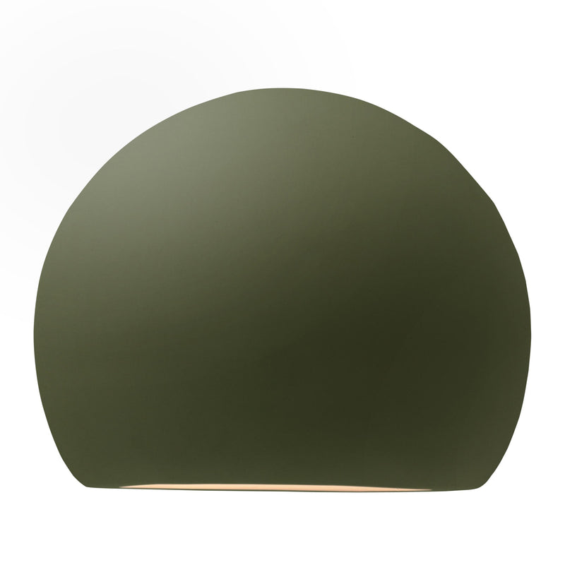 Ceramic Globe ADA Wall Sconce Pewter Green By Justice Design