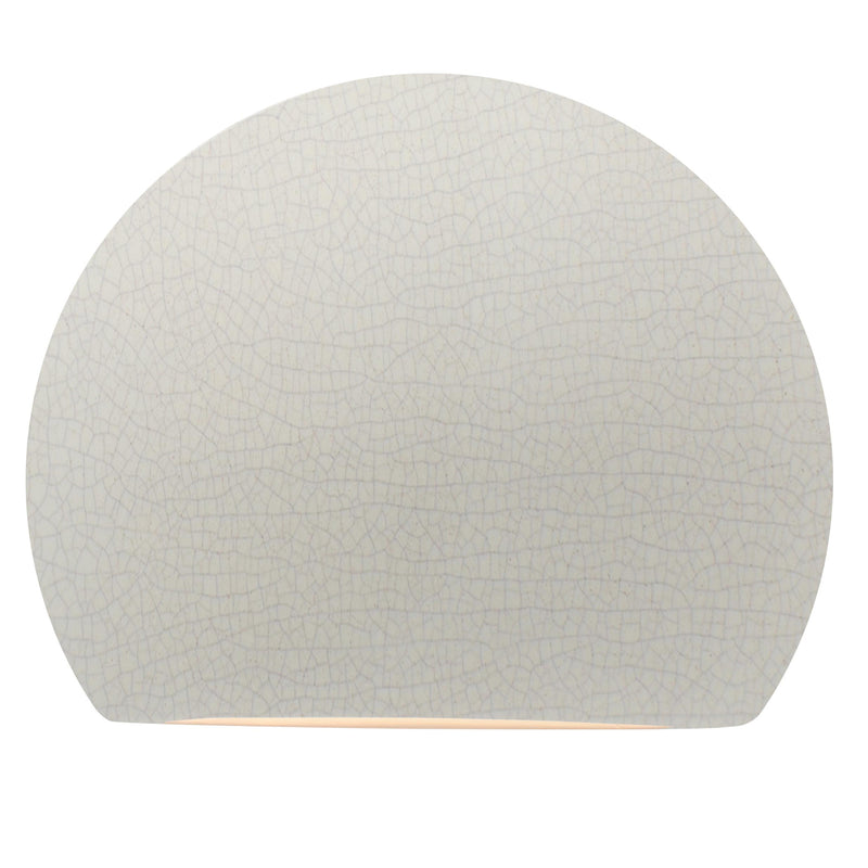 Ceramic Globe ADA Wall Sconce White Crackle By Justice Design