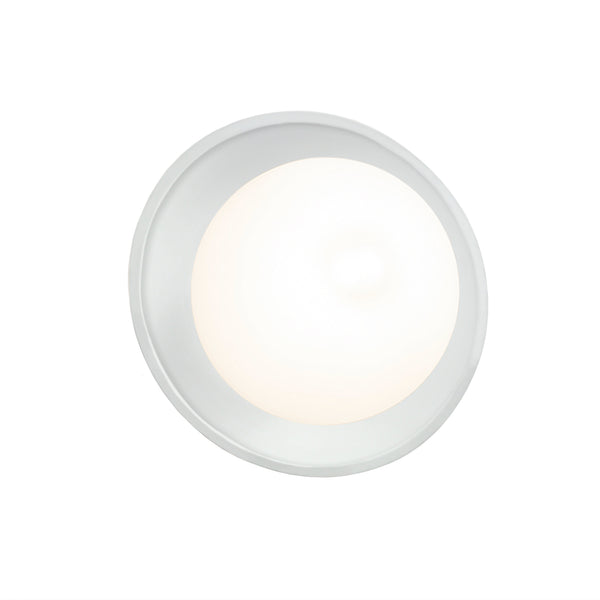 Ceramic LED Mini Coupe Wall Sconce Gloss White By Justice