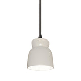 Ceramic Large Hourglass Pendant Gloss White Matte Black By Justice