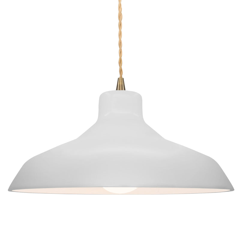 Ceramic Loft 1 Light Pendant Large Bisque By Justice Design