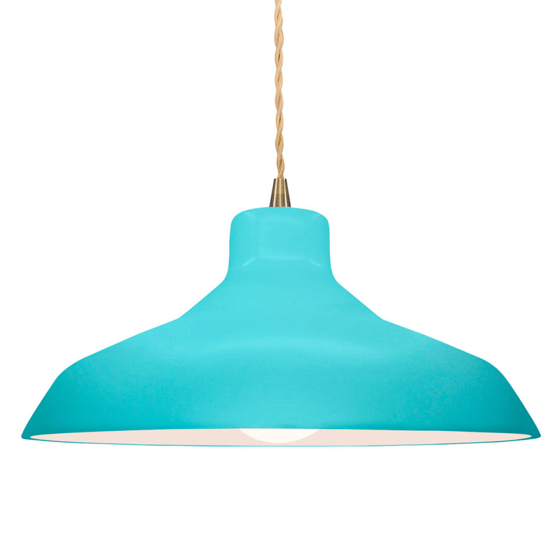 Ceramic Loft 1 Light Pendant Large Reflecting Pool By Justice Design