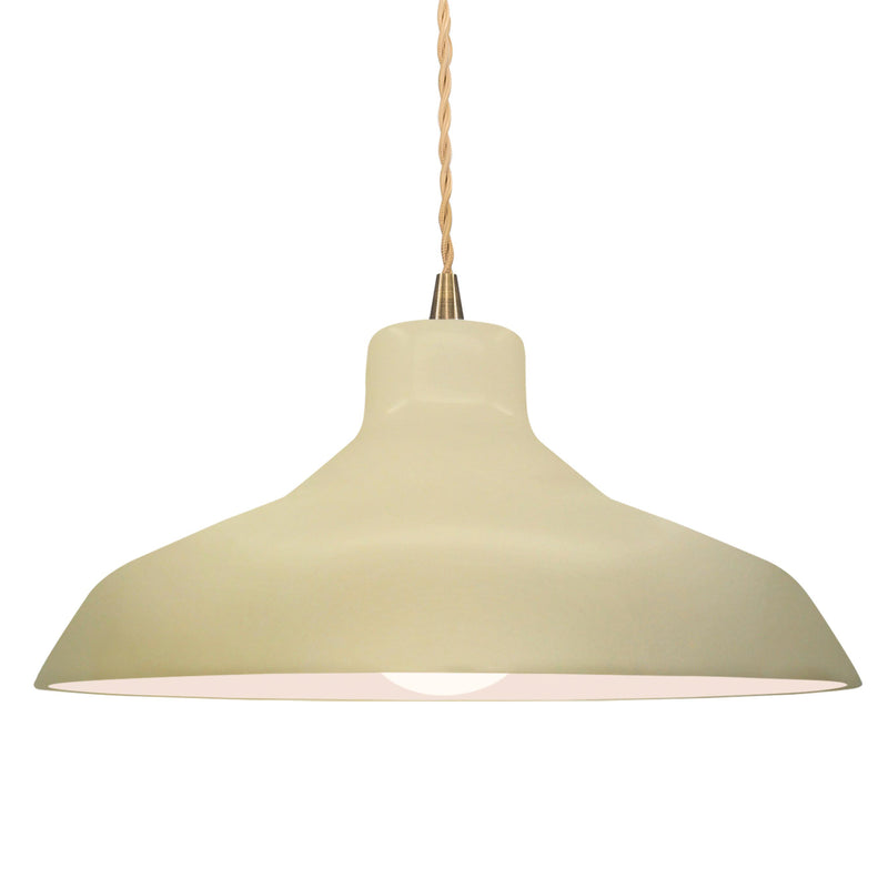 Ceramic Loft 1 Light Pendant Large Vanilla Gloss By Justice Design