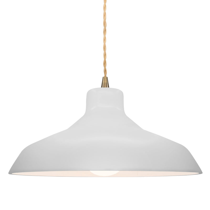 Ceramic Loft 1 Light Pendant Medium Bisque By Justice Design
