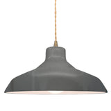 Ceramic Loft 1 Light Pendant Medium Gloss Gray By Justice Design