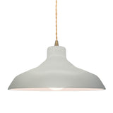 Ceramic Loft 1 Light Pendant Medium Matte White By Justice Design
