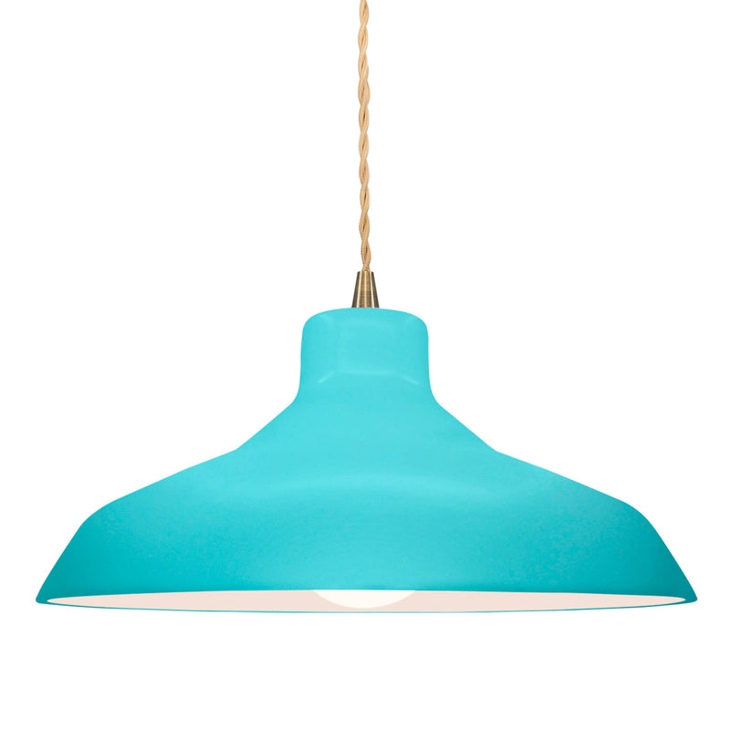 Ceramic Loft 1 Light Pendant Medium Reflecting Pool By Justice Design