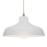 Ceramic Loft 1 Light Pendant Small Bisque By Justice Design