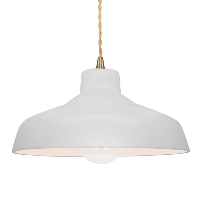 Ceramic Loft 1 Light Pendant Small Bisque By Justice Design