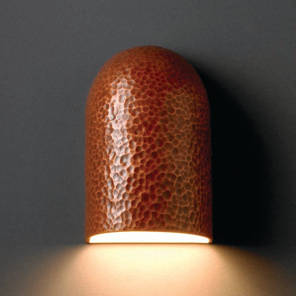 Ceramic Small Domed Cylinder Wall Sconce