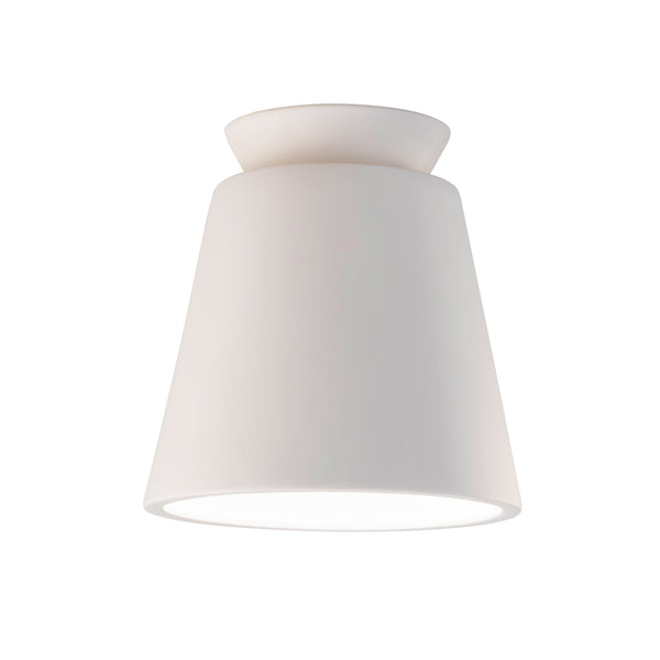 Ceramic Trapezoid Flush Mount Bisque By Justice