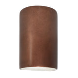 Ceramic small ADA Cylinder Wall Sconce Antique Copper By Justice