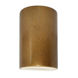 Ceramic small ADA Cylinder Wall Sconce Antique Gold By Justice